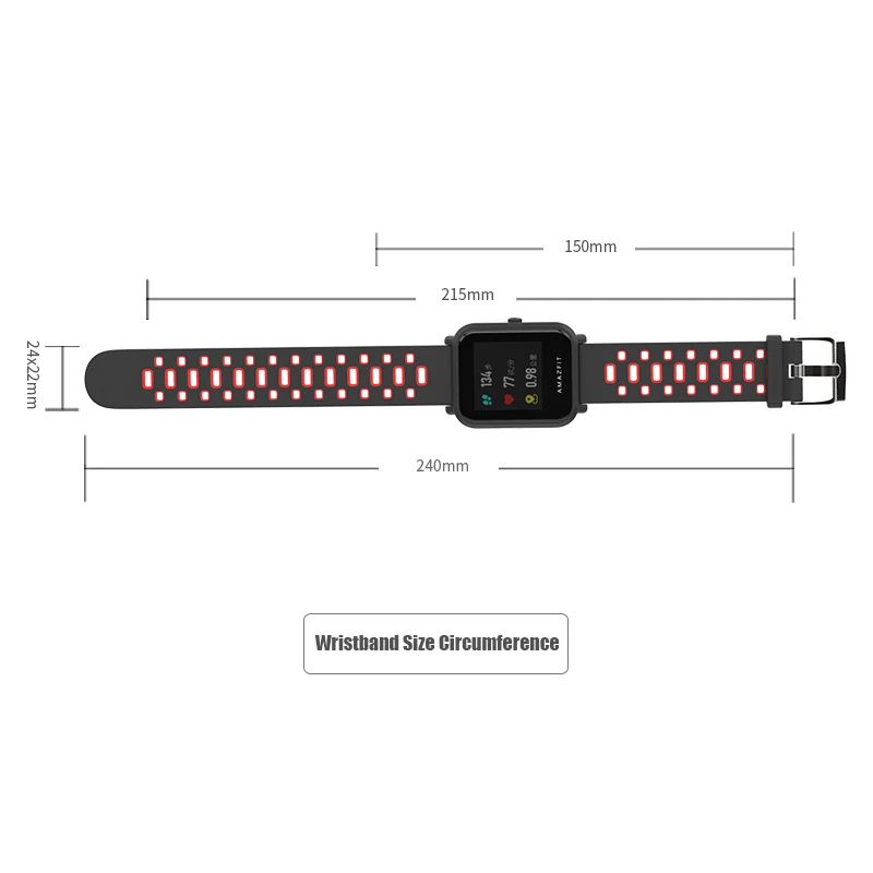Amazfit GTS 용 20mm 스포츠 시계 밴드 Xiaomi Huami Amazfit Bip BIT Lite 팔찌 액세서리 용 실리콘 손목 스트랩