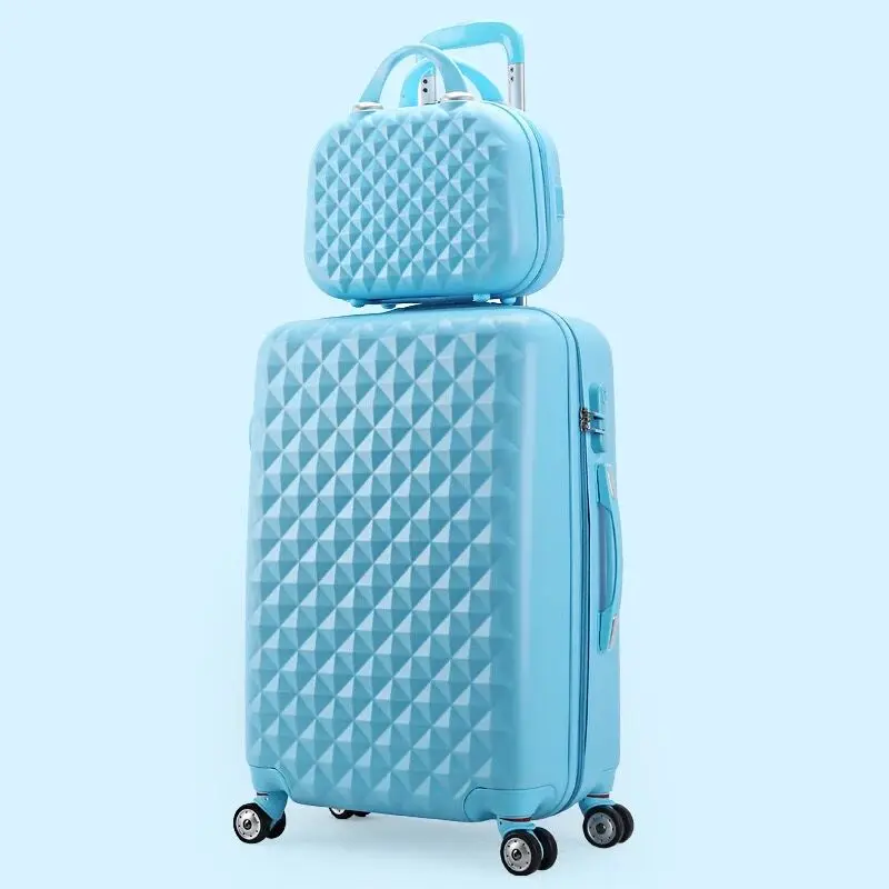 kids Lovely Rolling luggage set women trolley suitcase girls pink cute spinner brand carry on luggage travel bag vs cosmetic bag