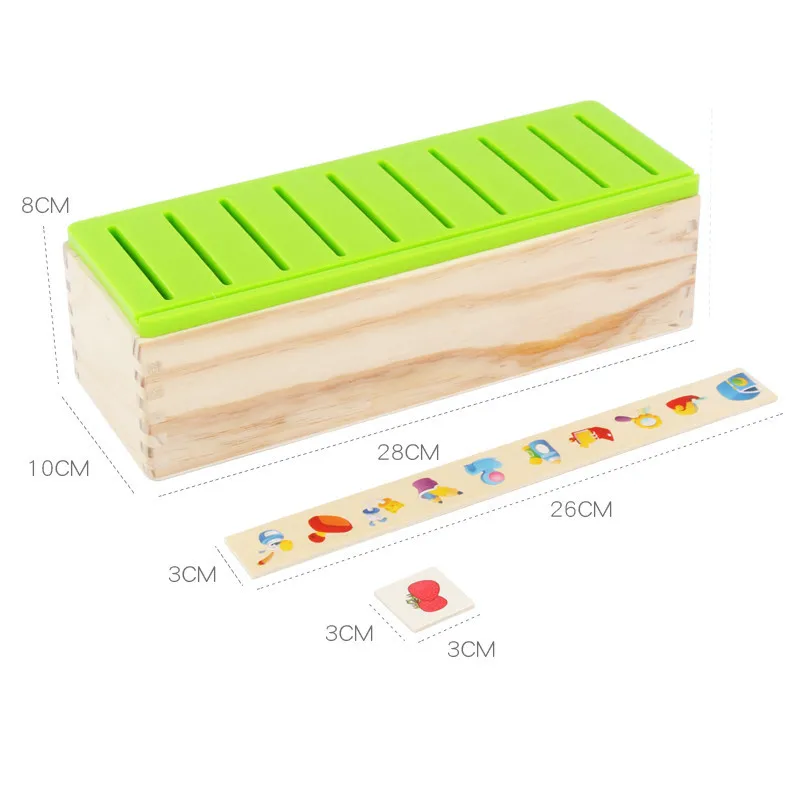 Montessori giocattolo Educativo di Legno Gioco di Riconoscimento Dei Capretti Del Bambino di Apprendimento Precoce Scatola di Classificazione Di Puzzle per I Bambini del Giocattolo di Matematica