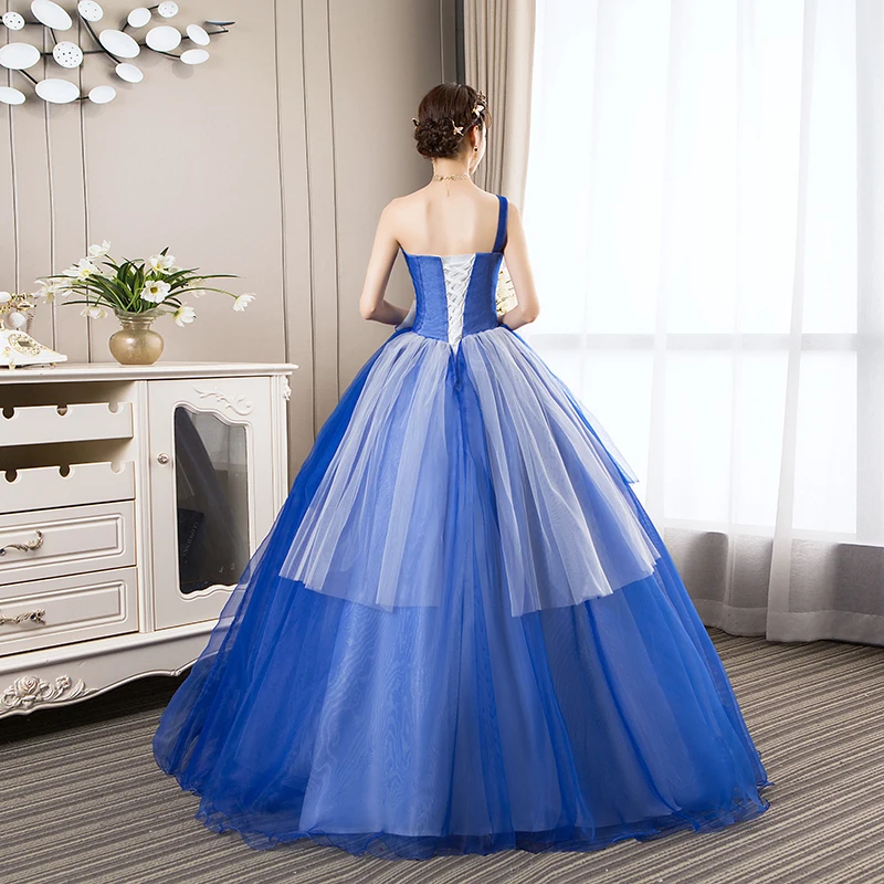 Ruthshen Baru Vestido De Debutante 15 Ano Quinceanera Gaun Satu Bahu Gaun Bola Bengkak Satu Bahu Gaun Prom