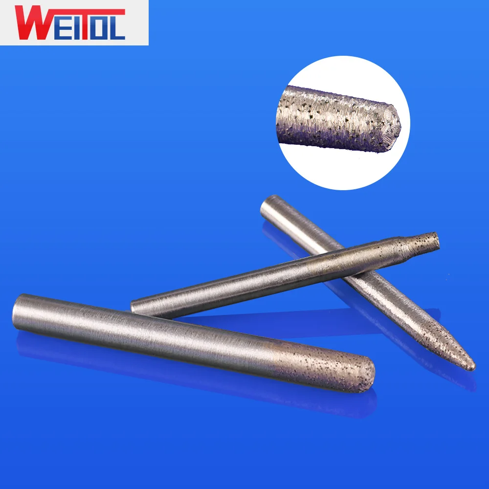 Weitol-6mm/8mm 생크 소결 스톤 라우터 비트, 다이아몬드 cnc 조각 도구, 화강암 용 밀링 커터, 1 피스