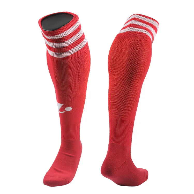 Kids Football Soccer Socks Sport  Kids Above Knee Tube Durable meias Strips Children Medias Futbol Knee High Athletic Socks Pink