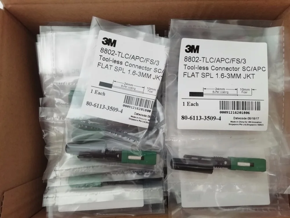 3M 8802-TLC/3 Fiber Optic  Fast Connector Singlemode SC APC fiber optic fast connector SC quick connector