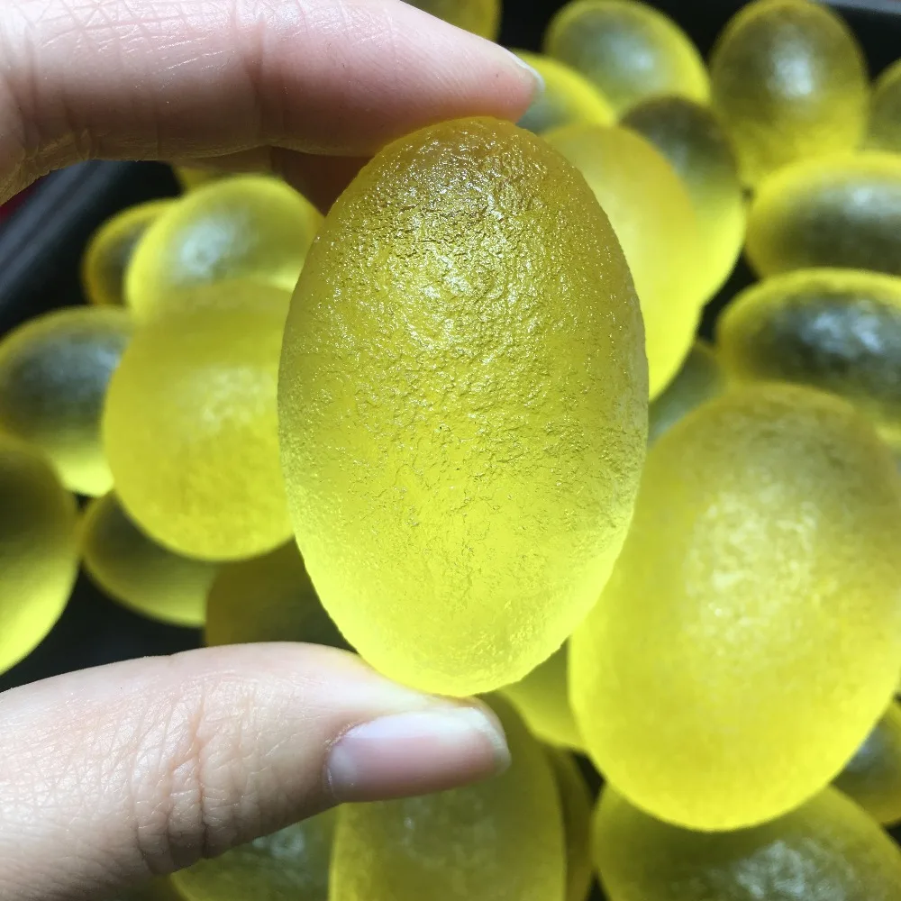 38-42 جرام من الأحجار الكريمة الصفراء مولدافيت النيزك فئة تأثير البيض التشيكية