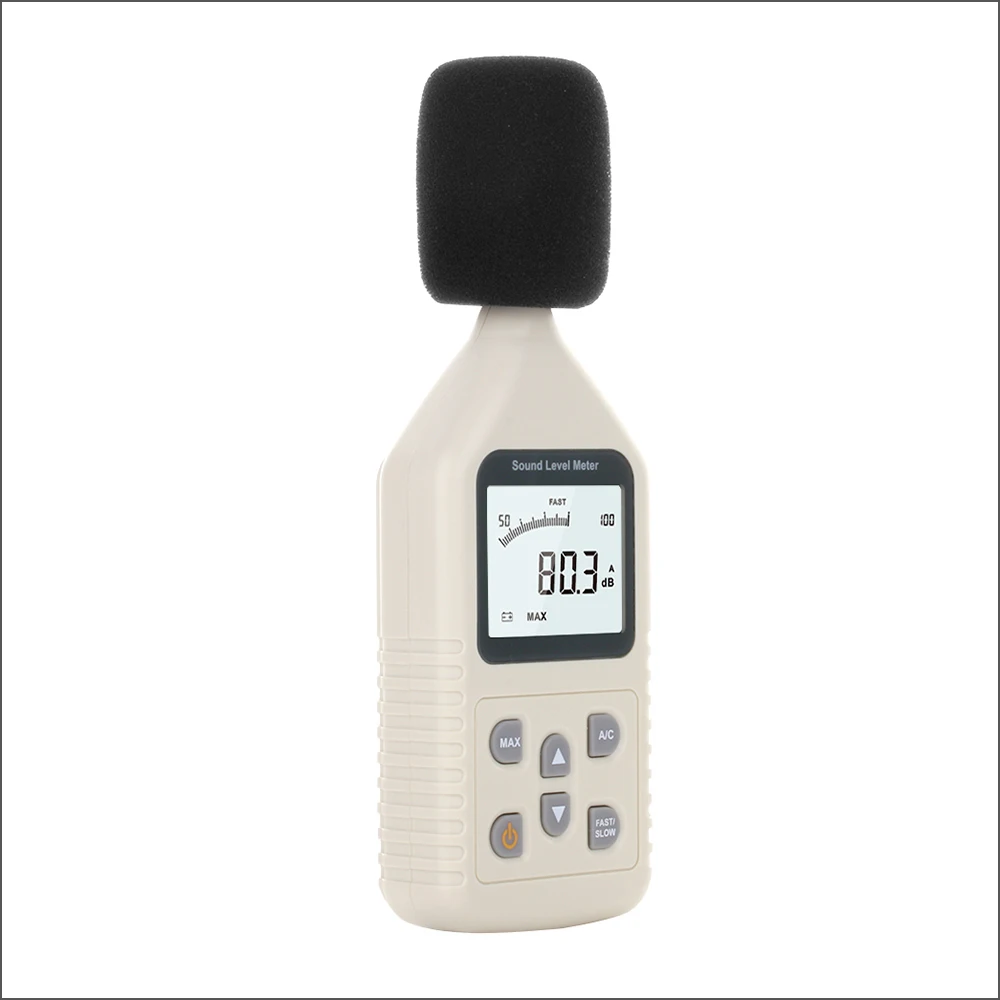 RZ Digital Sound Level Meter Meters Noise Tester In Decibels LCD A/C FAST/SLOW DB Screen GM1358 30-130dB