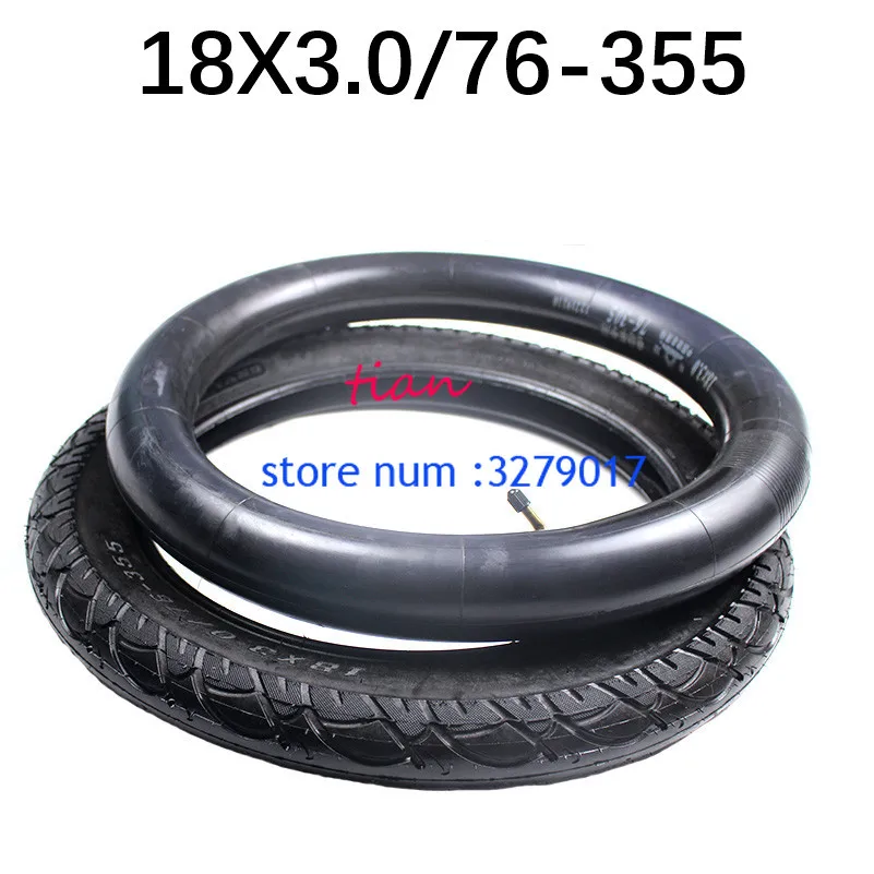 Good Quality 18 x 3.0 inner and outer tire with a bent Valve fits many gas electric scooters and e-Bike New