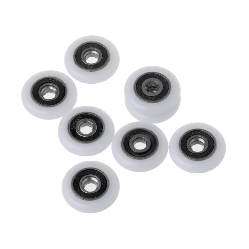 8pcs Bath Shower Door Rollers/Runners Wheels Pulleys 23mm Diameter Wheel Bathroom Replacement Part Enclosures Cabins  Dropship