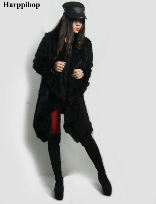 2023 New Brand Women\'s Winter rabbit fur coat Hot Sale 4 colors knitting real fur jacket