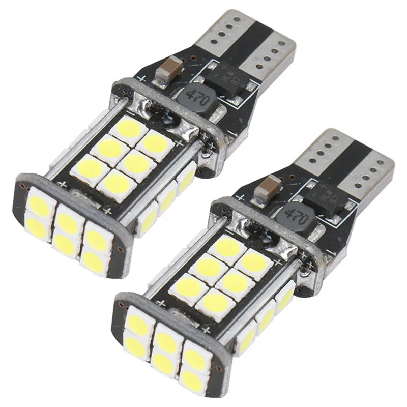 2PCS T15 W16W 921 912 Super Bright 3030 SMD LED CANBUS NO OBC ERROR  Backup Reserve Lights Bulb Tail Lamp Xenon White