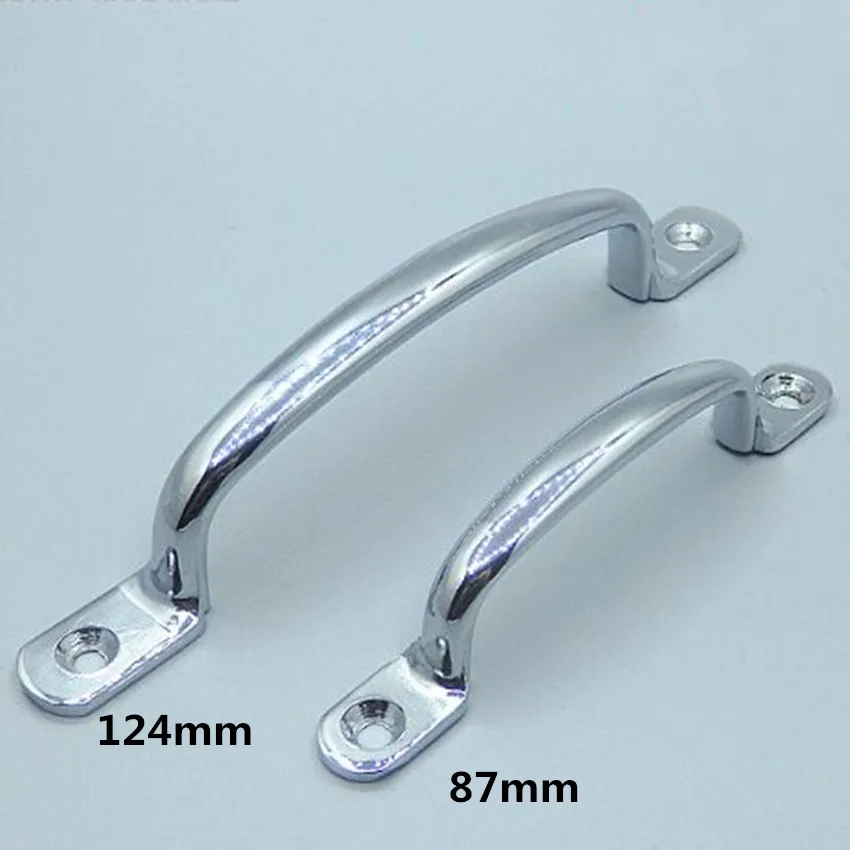 

hole space 87mm 124mm modern simple unfold install furniture handles silver chrome drawer cabinet dresser door handles pull knob