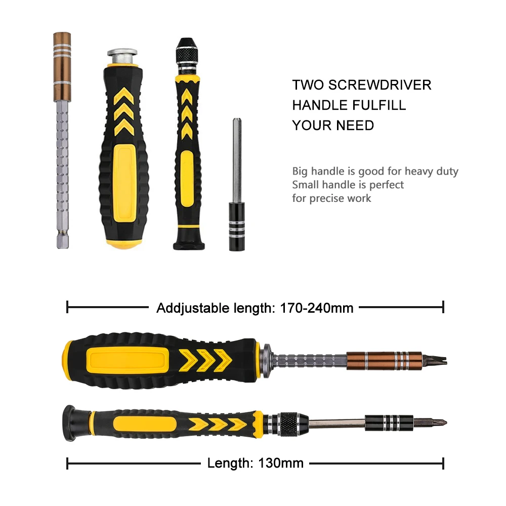 DEKO LSD03 Repair Tool Kit Socket Screwdriver Kit Household Screwdriver Set Magnetic Screwdriver Set for Household