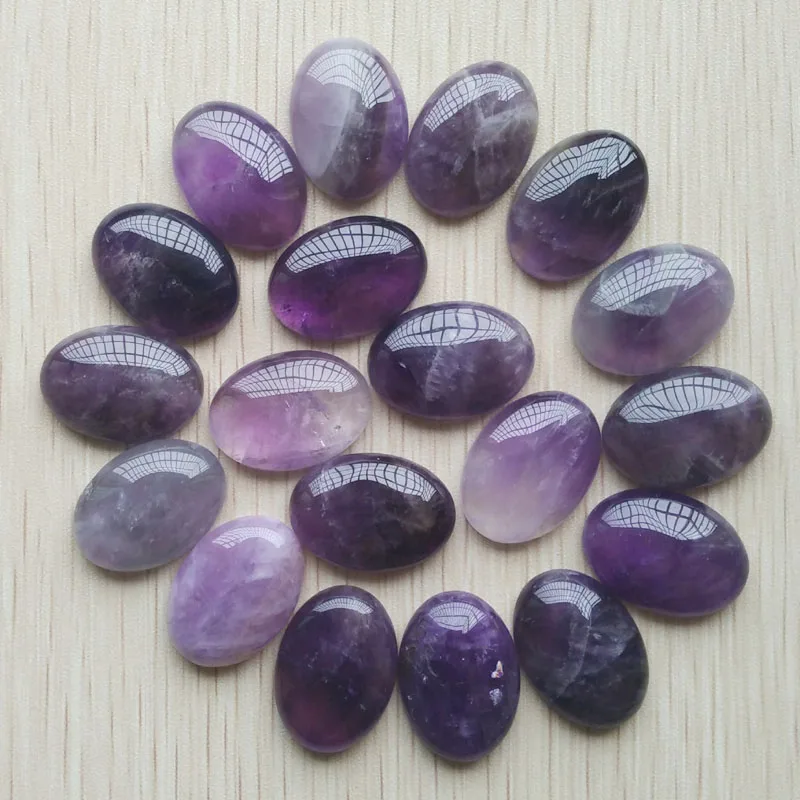 

High quality Natural amethysts stone Oval CAB CABOCHON stone beads 25x18mm for jewelry making Wholesale 20pcs/lot free shipping