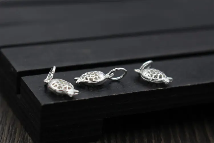 1pc/Lot 925 Sterling Silver Hollow Lucky Fish Charms Bracelets Earrings Silver Pendants Danglers DIY Fine Jewelry Materials