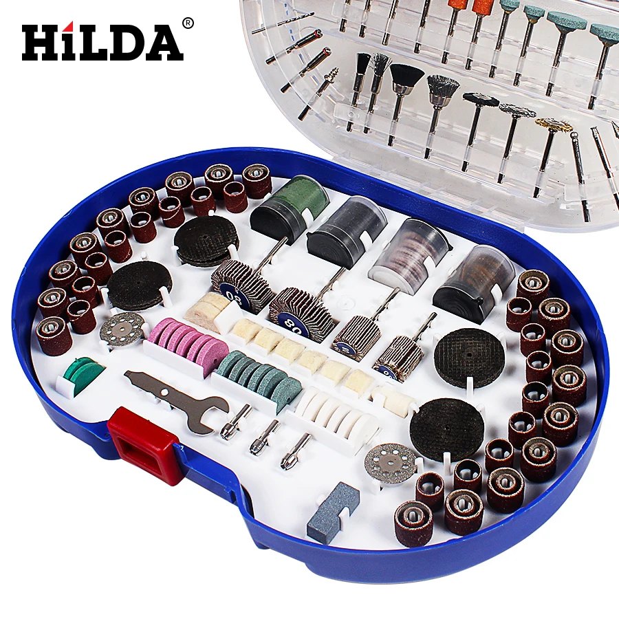 HILDA — Accessoires pour outil rotatif, jeu de mèches, kit d\'outils abrasifs, pour meulage, polissage, découpage, pour Dremel, 276 pièces