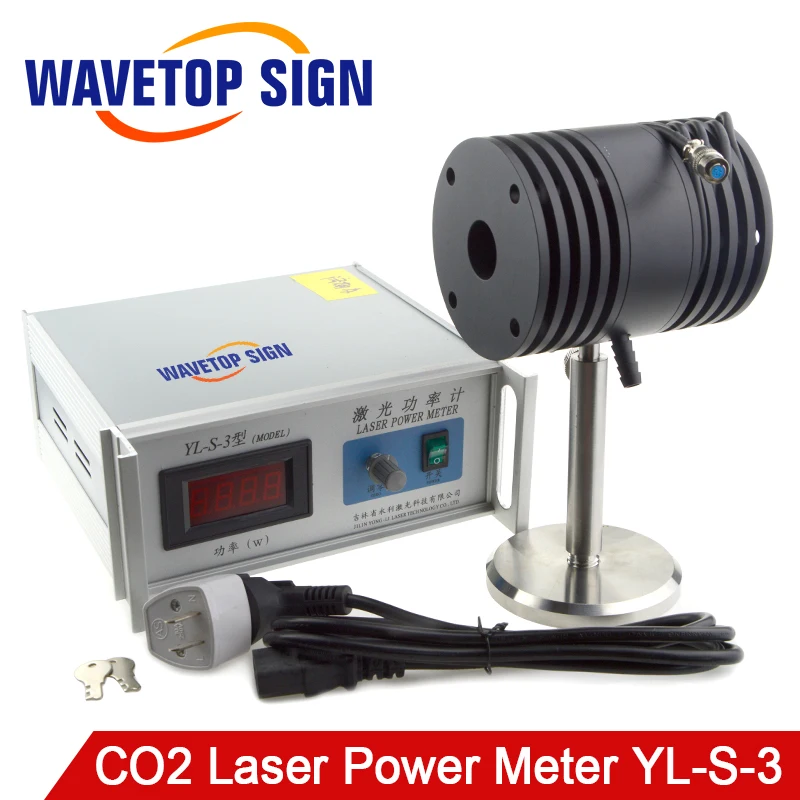 

WaveTopSign Desktop CO2 Laser Power Meter Test Range 0-200W use Wavelength 10.6um Input Voltage AC 220V Modle YL-S-3