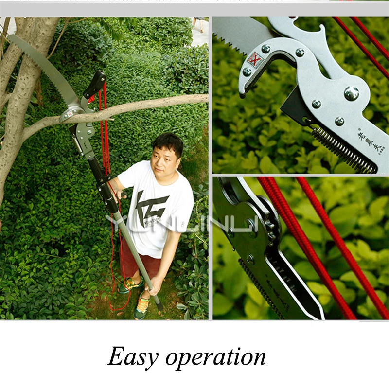 TelescopicกรรไกรความสูงสูงPruning Shears 4.2ซม.เส้นผ่าศูนย์กลางตัดกรรไกรเครื่องมือสำหรับต้นไม้