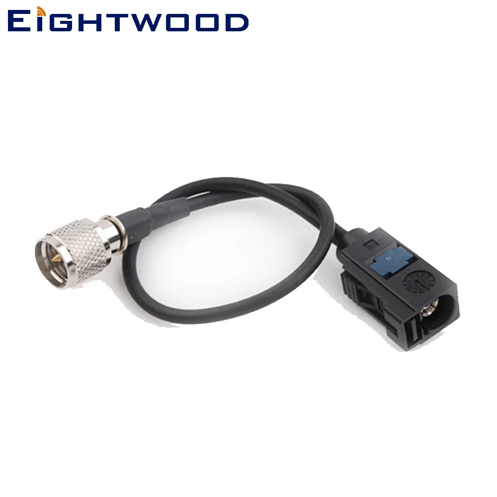 Eightwood Car Antenna Adapter Cable Coxial Cable Fakra A Female to Mini-UHF Male Connector For Motolora Connector Customizable