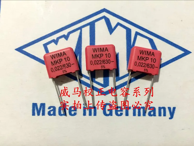 

2020 hot sale 10pcs/20pcs Capacitor WIMA MKP10 630V 0.022UF 223 22nf P:10mm Arrived Audio capacitor free shipping