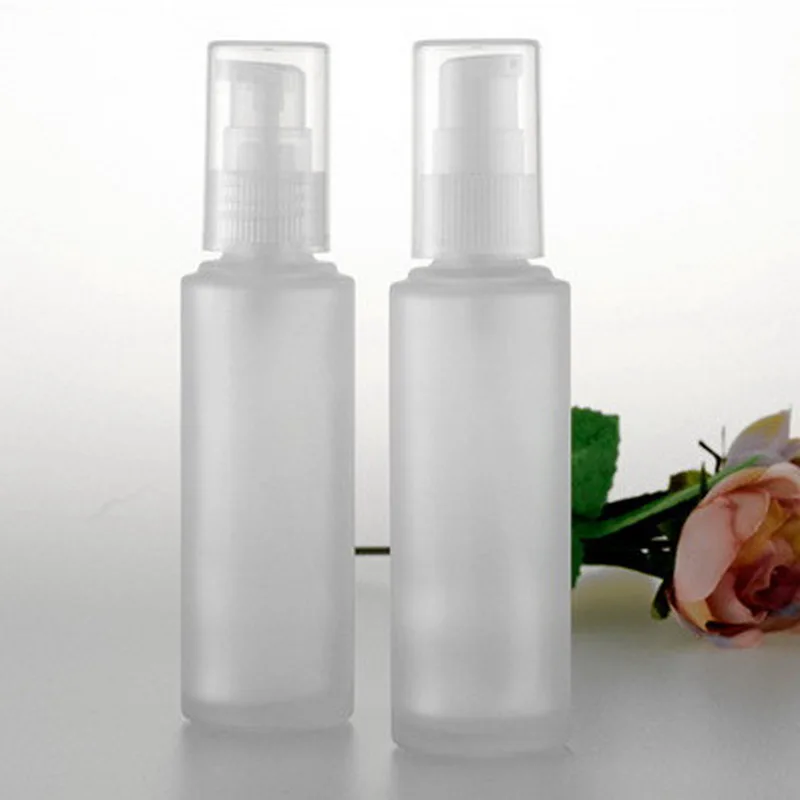 

20pcs/lot 50ml Matt Glass Beak Pump Lotion Bottle With Plastic Pump Empty Spray Perfume Bottle For Packaging Fragrance