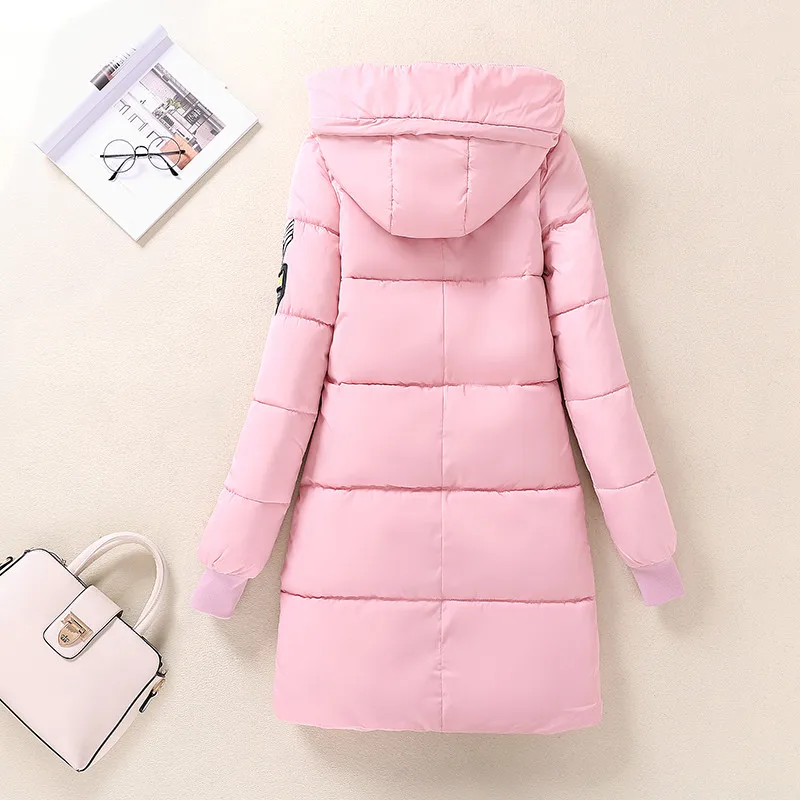 2022 Winter Cotton Jacket Women Parkas New Thick Warm Hooded Student Coat Fashion Female Outwear Long Cotton-padded jacket 3XL