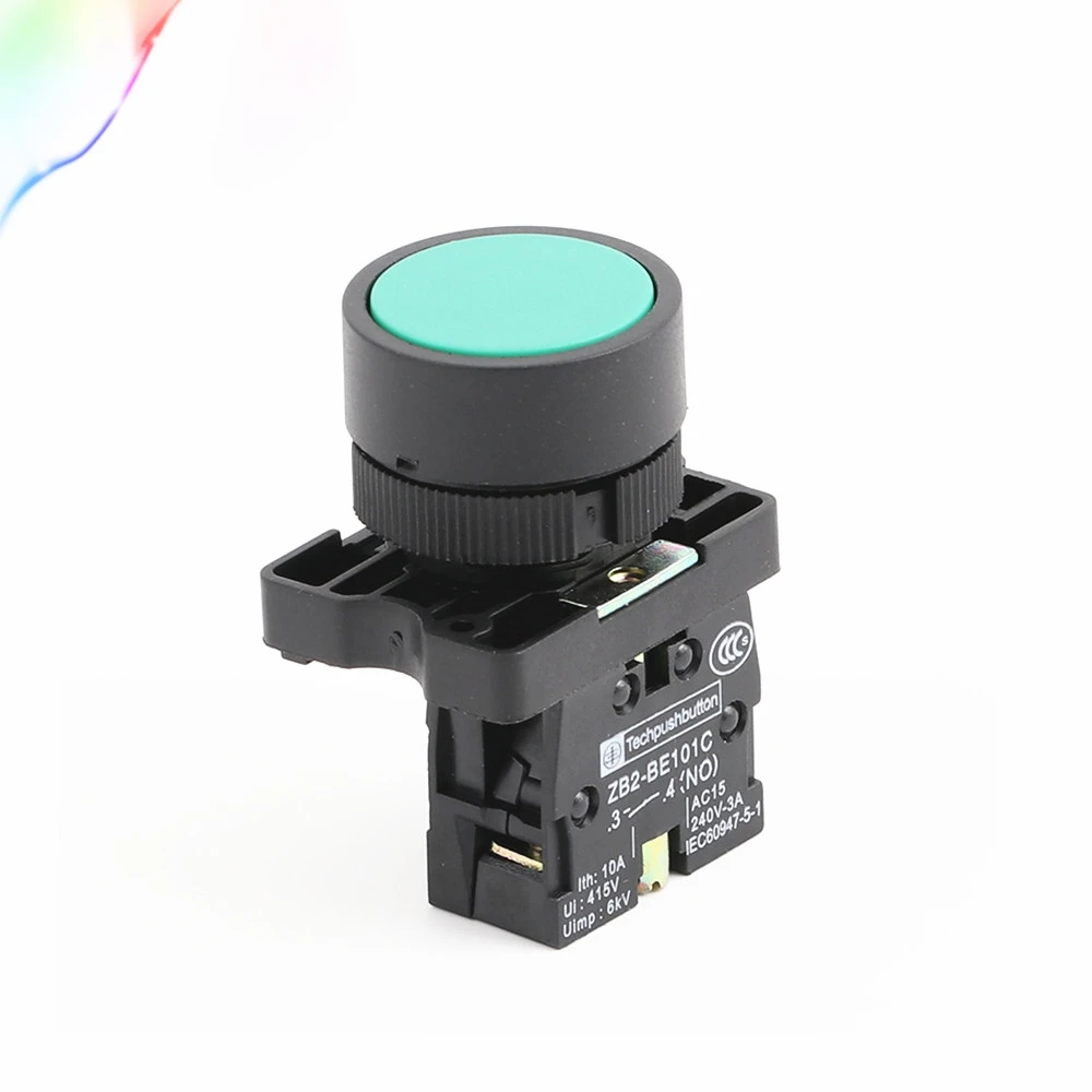 Zelf Reset Knop Switch 22Mm Start Stop Knop XB2 Platte Touch Switch Knop
