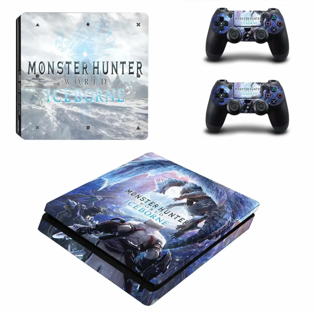 Monster Hunter World Iceborne PS4 Slim Skin Sticker For PlayStation 4 Console and Controllers PS4 Slim Skin Sticker Decal