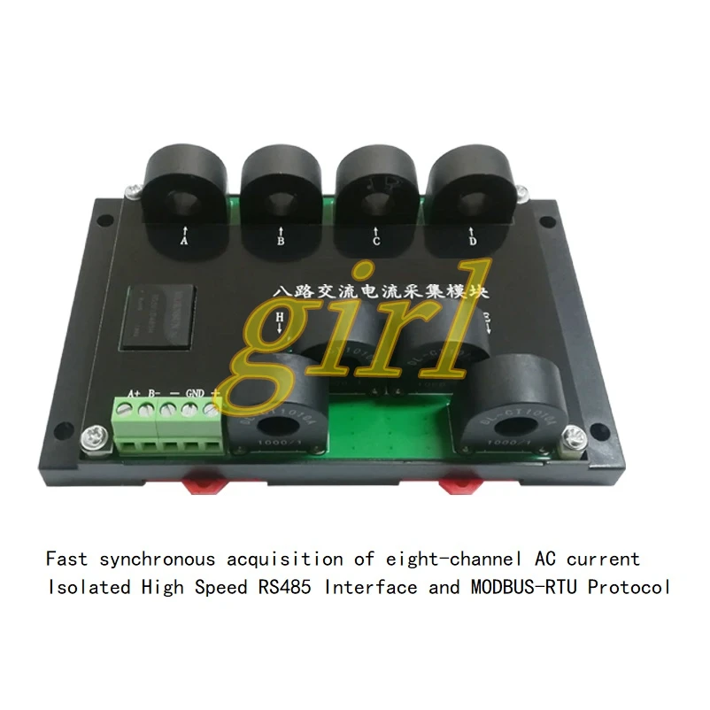 

Eight AC current acquisition module MODBUS-RTU protocol RS485 current measuring current transmitter