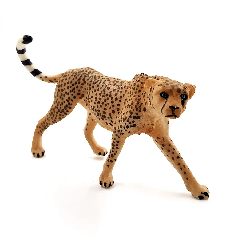 Simulation cute Goat Cheetah leopard figure Animal Model sheep Figurine home decor Plastic Crafts decoration accessories toys