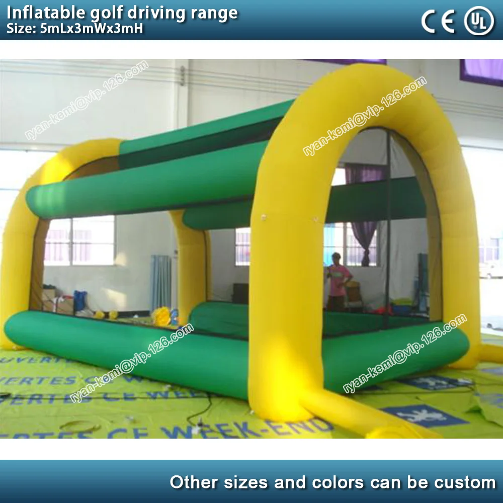 Free shipping 5m inflatable golf driving range inflatable golf challenge target cage garden games inflatable sports games