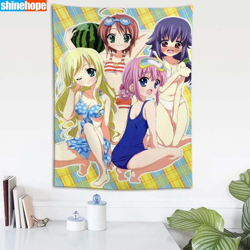 Custom Anime Girl tapestry wall hanging tapestry home decoration rectangle bedroom wall art tapestry 140X250cm