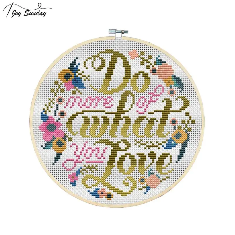 

Joy Sunday Cross Stitch Kits Have Frame 14CT 11CT DIY Needlework Embroidery Kits Aida Fabric DMC Threads Patterns Printed Canvas