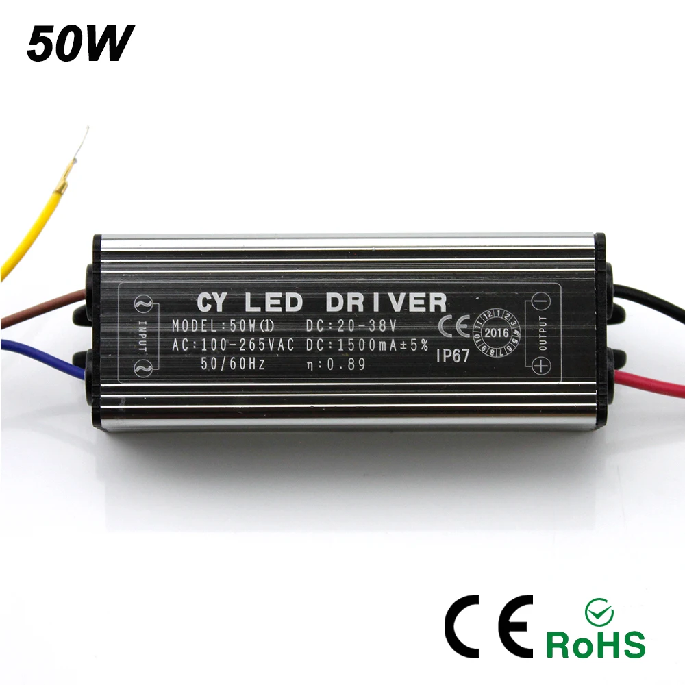 NEW LED Drive 10W 20W 30W 50W LED Driver Adapter Transformer AC85V-265V to DC22-38V Switch Power Supply IP67 For Floodligh