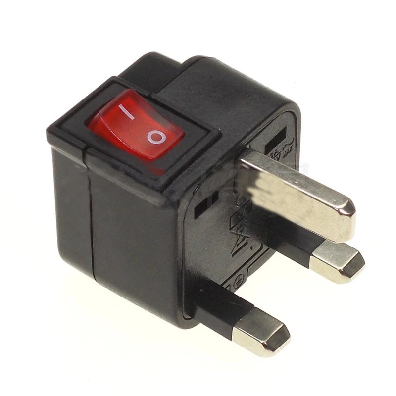 الاتحاد الأوروبي الولايات المتحدة المملكة المتحدة الاتحاد الافريقي العالمي قابس طاقة محول محول السفر مع المفتاح الرئيسي LED تحويل العالم التوصيل الأسود