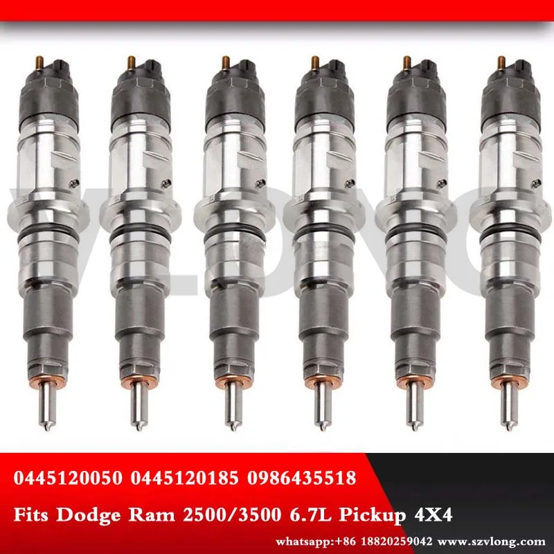 

6PCS Inyector Diesel Fuel Injector 0445120050 Fits Dodge Ram 2500/3500 6.7L Pickup 4X4 0445120185 0986435518