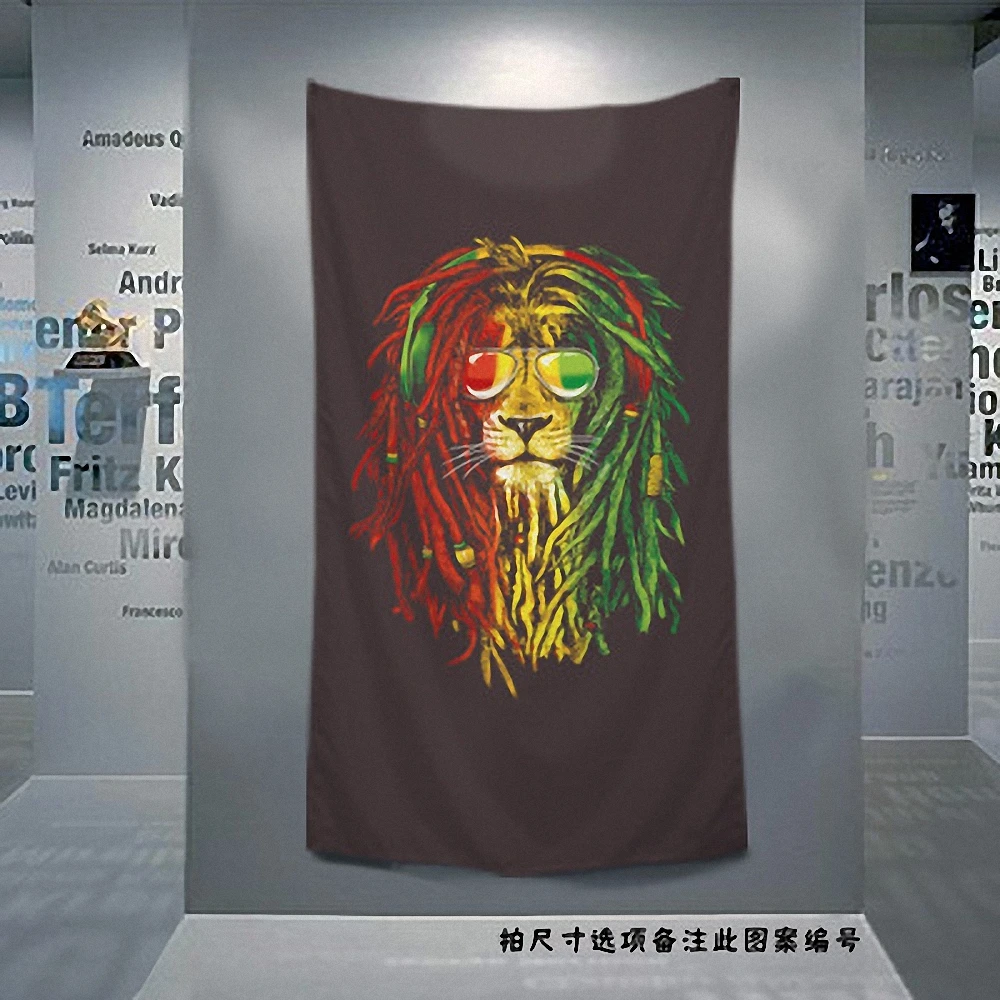 

Hip Hop\Rock\Thrash Metal\ Reggae Music Gig Poster Large Flag Curtain Banner HD 4 Hole Tapestry Print Cloth Art Room Decoration