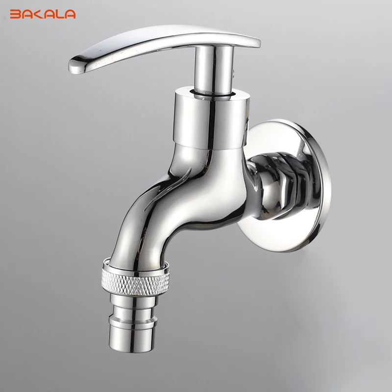 BAKALA Chrome finished Bibcock, Cold Tap, Washing Machine Faucet, Toilet Bibcock, Copper Bibcock,Tap,Garden faucet