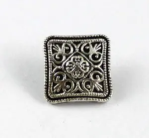 FREE SHIPPING 360pcs Tibetan silver floral square button beads A15360