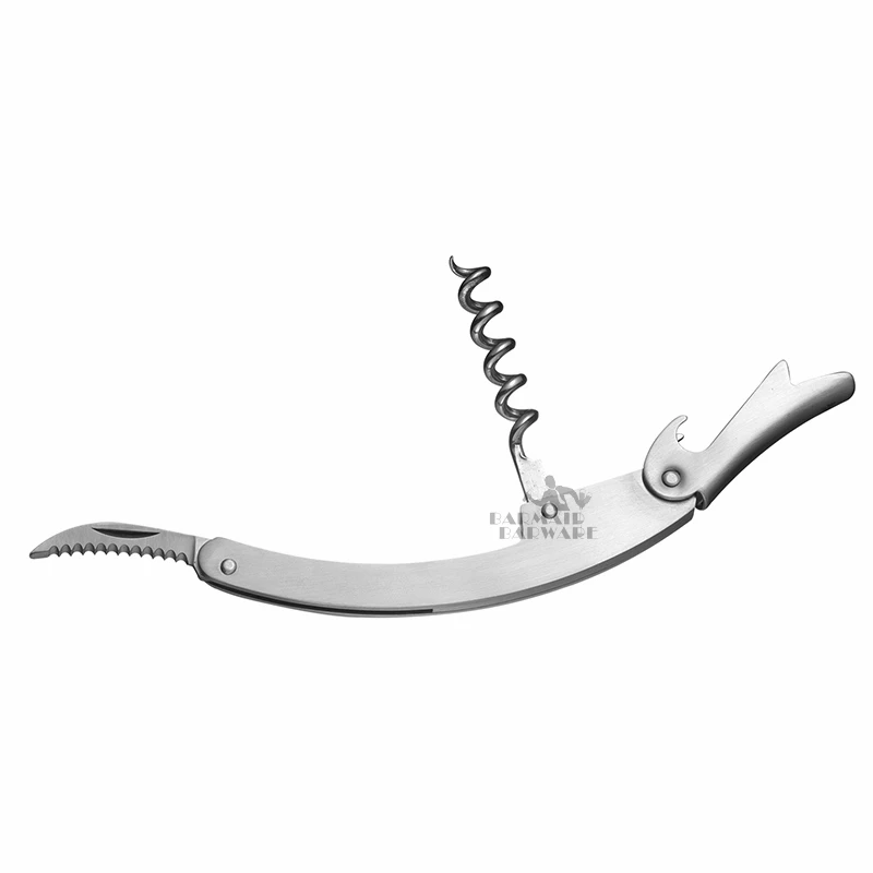 1 pezzo apribottiglie per vino e birra cavatappi professionale con doppia cerniera per cameriere apribottiglie per vino e birra