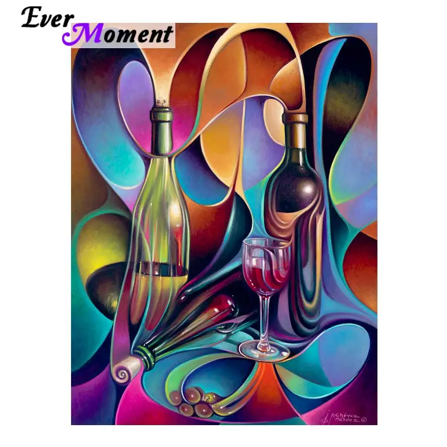 New Diy Diamond Embroidery Abstract bottle Square Diamond Painting Cross Stitch Full Mosaic Crafts Kits For Needlework ASF645