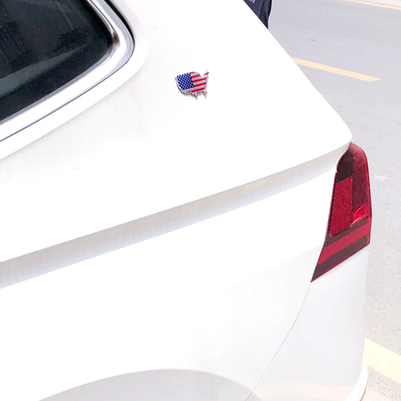 Aluminum USA United States National Flag Map Car Auto Body Stickers Automobiles Motorcycles Decorating Accessories for Phone Car