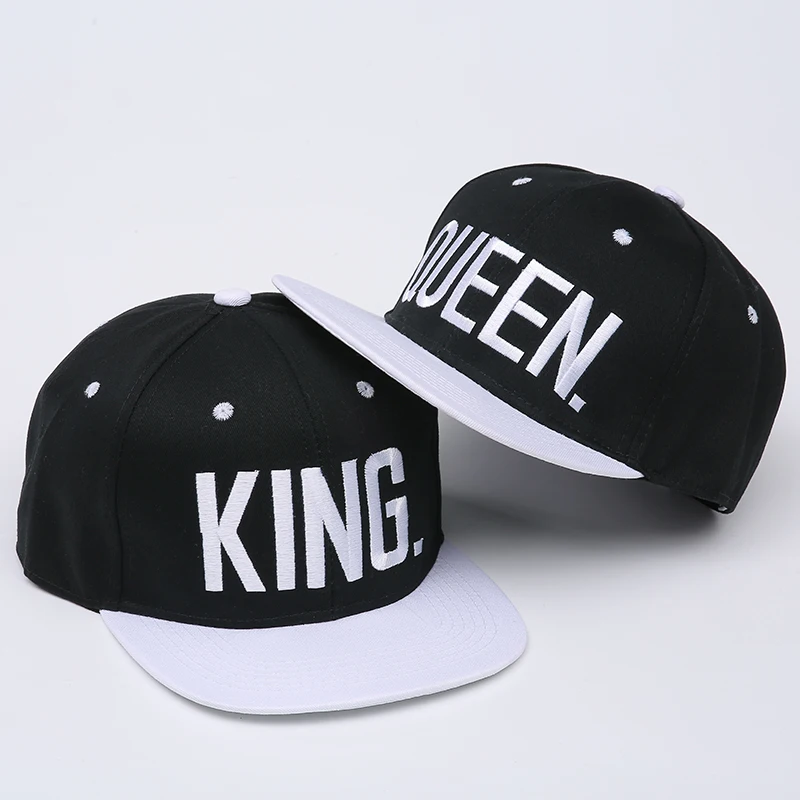 VORON2017 new KING QUEEN Snapback Hat Acrylic Couple Baseball Cap Men Women Lovers Gifts For Girl Boy Friends Hip Hip Cap 4color