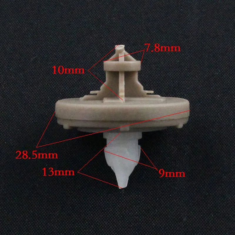 كه لى مي 10x الباب لوحة تريم السحابة برشام لأودي فولكسفاغن غولف 1H0-868-243-B سيارة الجسم النايلون الاحتفاظ مقاطع رمادي الأبيض #3