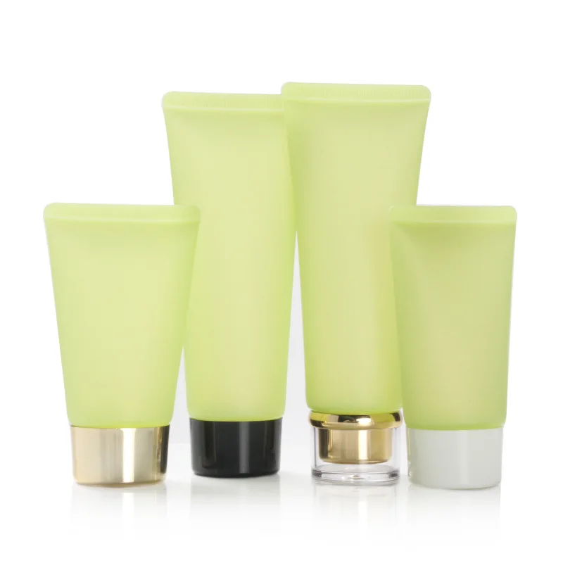 50m 100ml Empty Summer Green Plastic Soft Tubes Cosmetic Acne Snail Cream Emulsion Lotion Packaging Containers 10pcs/lot