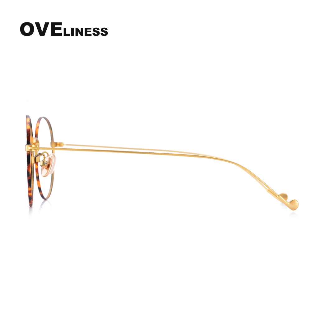 metal eyeglasses frame Retro glasses frame women vintage Optical myopia prescription round glasses Clear Lens eye glasses woman image 3