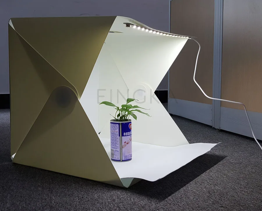 جديد كبير (40x40x40 سنتيمتر) للطي منضدية الاستوديو منتشر لينة مربع مع الصمام ضوء أسود أبيض خلفية استوديو الصور ملحقات