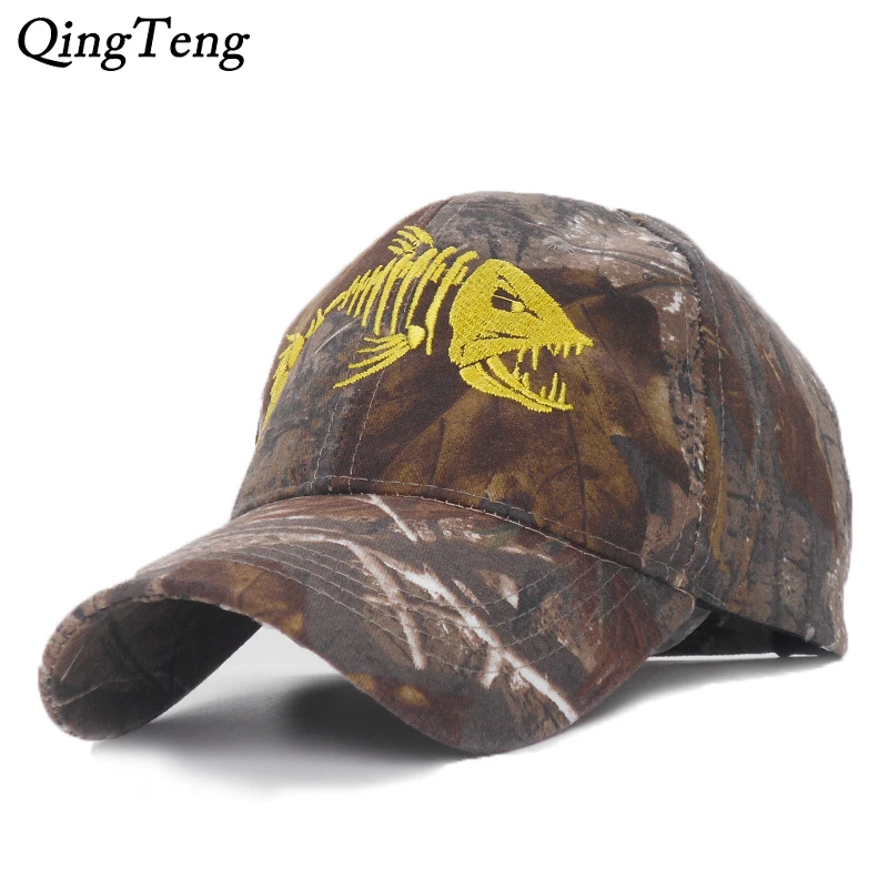 New Camo Baseball Cap Fishing Caps Cotton Men Outdoor Hunting Camouflage Jungle Hat Embroidery Dad Cap Summer Sun Hats