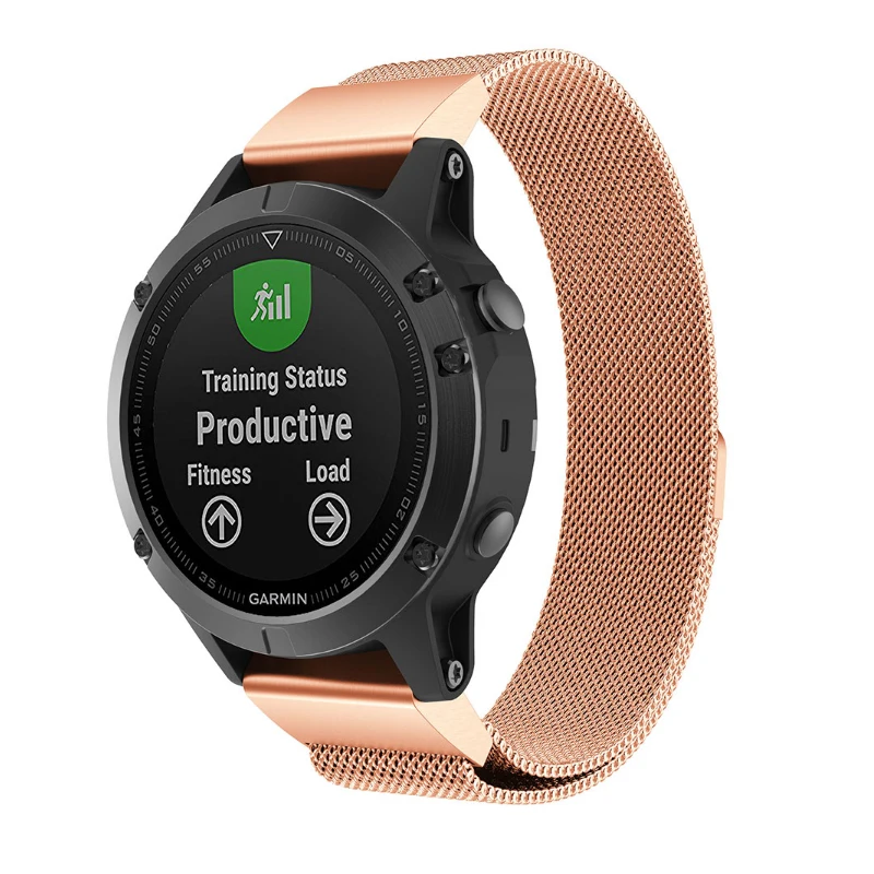 Correa de reloj inteligente de acero inoxidable, accesorio para GPS Garmin Fenix 5X 5 Ajuste rápido 3 3HR D2 S60, 5S, 26, 22 y 20MM, # SW