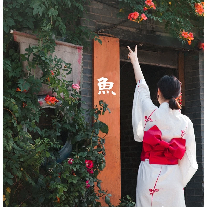 Retro Stijl Vrouwen Lange Jurk Japan Traditionele Kimono Zomer Yukata Badjas Cosplay Kleding Uitvoeren Jurk