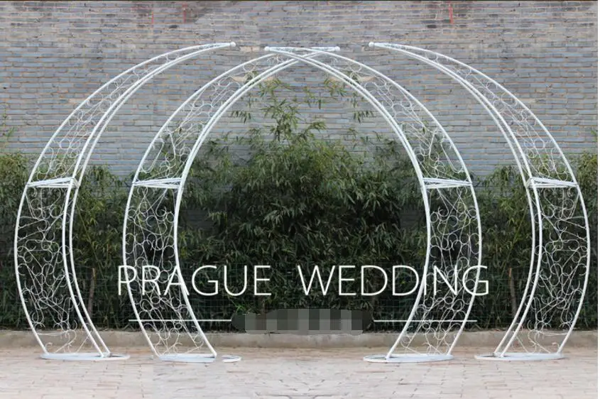 

New wedding props wrought iron horns door wedding arches golden white carved arches wrought iron carved flower arches