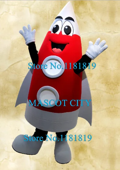 

MASCOT happy red rocket mascot costume adcult cartoon aerospace theme anime cosplay costumes mascotte fancy dress kits